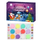 24 шт.компл. календарь для слайма с адвентом 2021, рождественские игрушки с обратным отсчетом, Рождественский тематический Декор для детей, подростков, детей, рождественский подарок