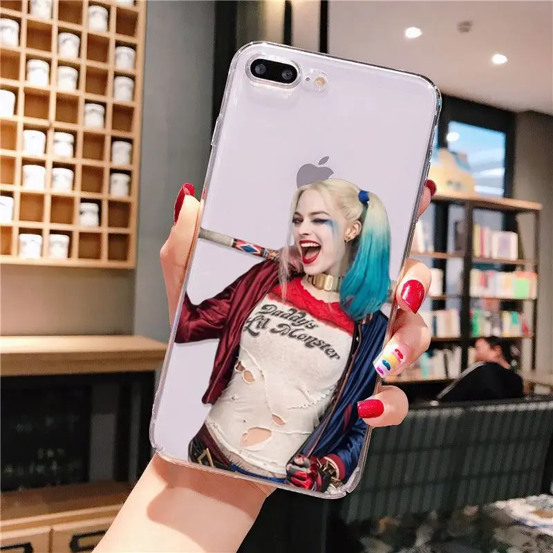 Yinuoda Harley Quinn отряд самоубийц Джокер подмигивание Прозрачный чехол для телефона