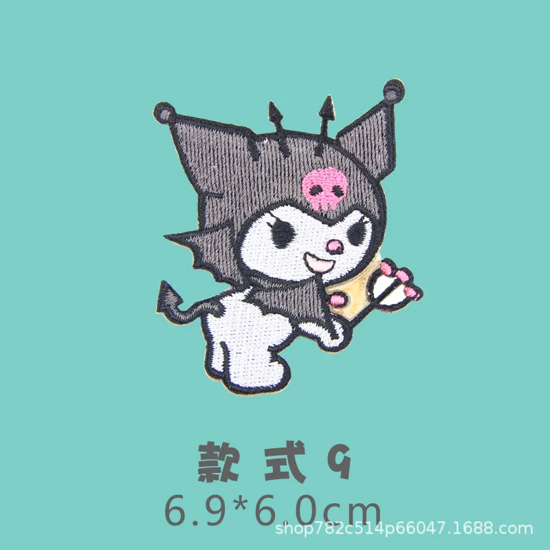 Мультяшные Sanrios Cinnamoroll Kuromi ткань паста Одежда Украшение утюгом патчи Вышивка