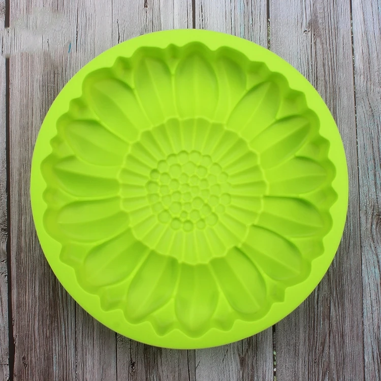 Круглая силиконовая подсолнухая форма для хлеба ручной работы лоток пиццы 29*4 5 см