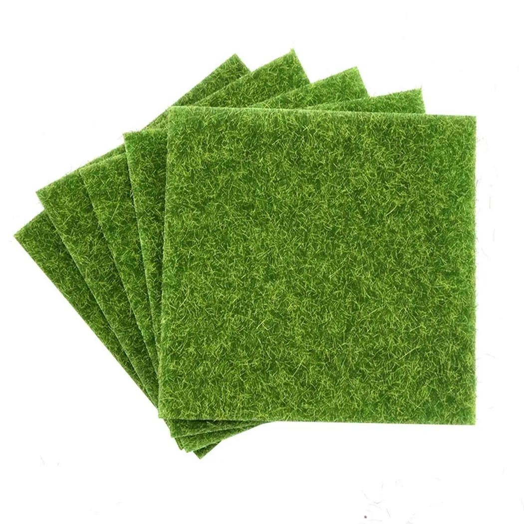 

1Pc Artificial Simulation Fake Moss Lawn DIY Fake Green Grass Carpet Micro Landscape Grass Home Garden Decor