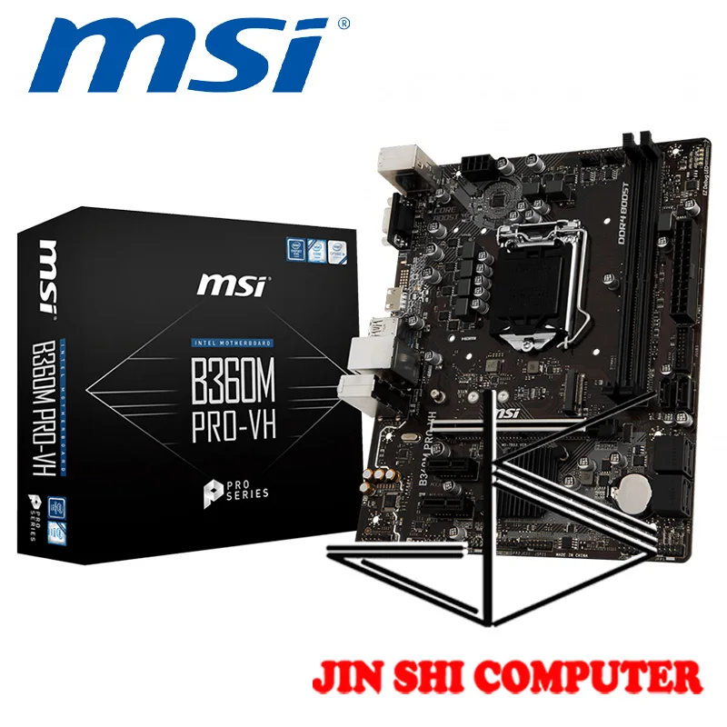 

Новый MSI B360M PRO-VH поддерживает 8th поколения Intel®Ядро™Разъем LGA 1151 поддерживает Память DDR4, до 2666 МГц, 2 x USB 3,1 Gen1