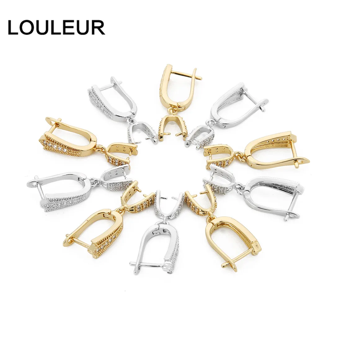 Louleur, 2 шт./лот, u-образные серьги в форме листа, крючок для женщин, сделай сам, серьги, модные ювелирные аксессуары, серьги, застежки, крючки