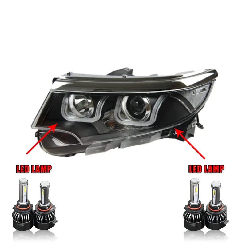 ALL LED version 2 шт. автомобильный стиль светодиодный фары для Ford Edge 2011- для Edge Головной фонарь светодиодный DRL Объектив двойной луч H7 HID Xenon bi xenon объектив - Цвет: ALL LED version