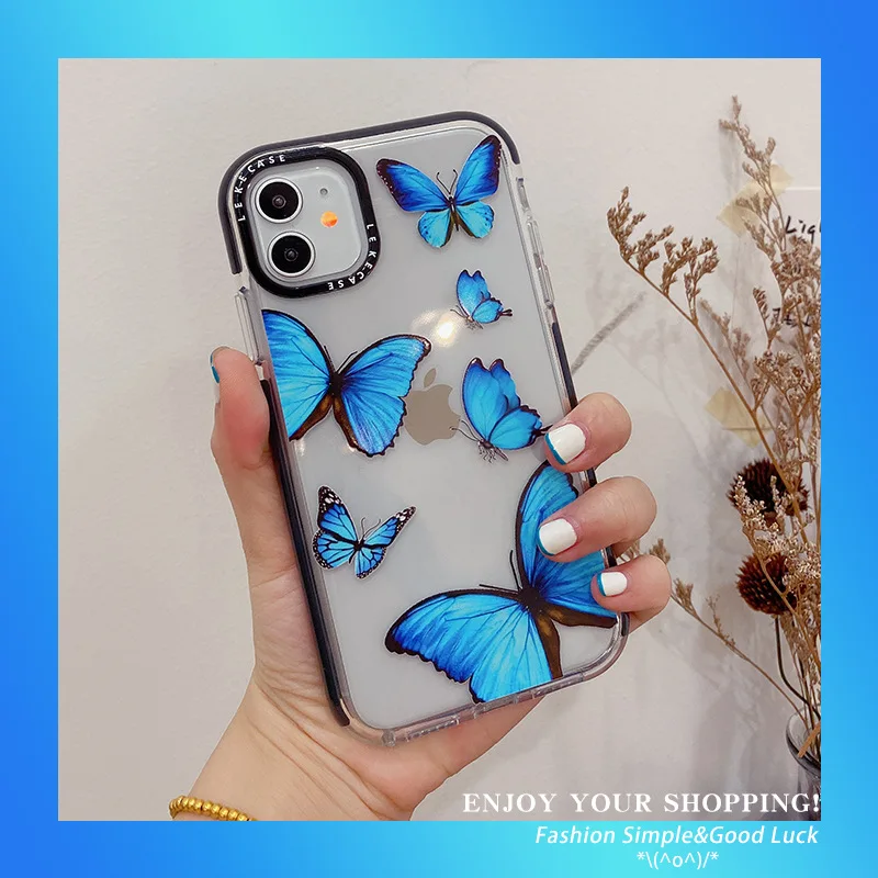 Милый чехол для телефона с лазерной картой и бабочкой IPhone 11 Pro Max XS XR 7 6 8 Plus Розовый