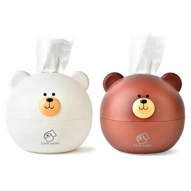 

Cute Cartoon Bear Tissue Box Household Paper Roll Paper Storage Box Container Towel Napkin Tissue Holder Organizer For Kitchen