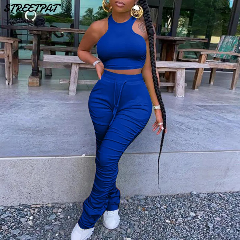 Комплект из двух предметов женские штаны леггинсы без рукавов с открытой спиной