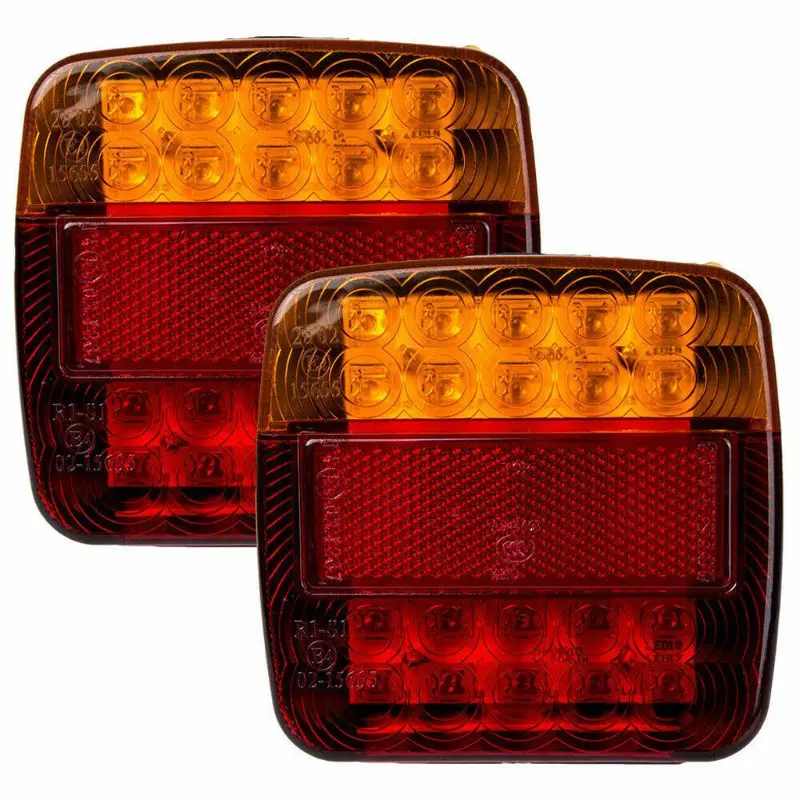 

P82B 12V 20 LED Taillight Car Trailer Universal Two-color Car Light Turn Signal Light