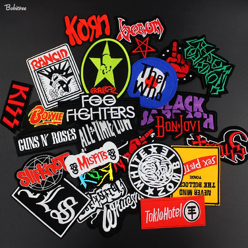 25 p Новая популярная музыкальная металлическая рок-группа значки вышитая швейная заплатка для одежды железные наклейки для джинсовой куртки - Цвет: 25 p