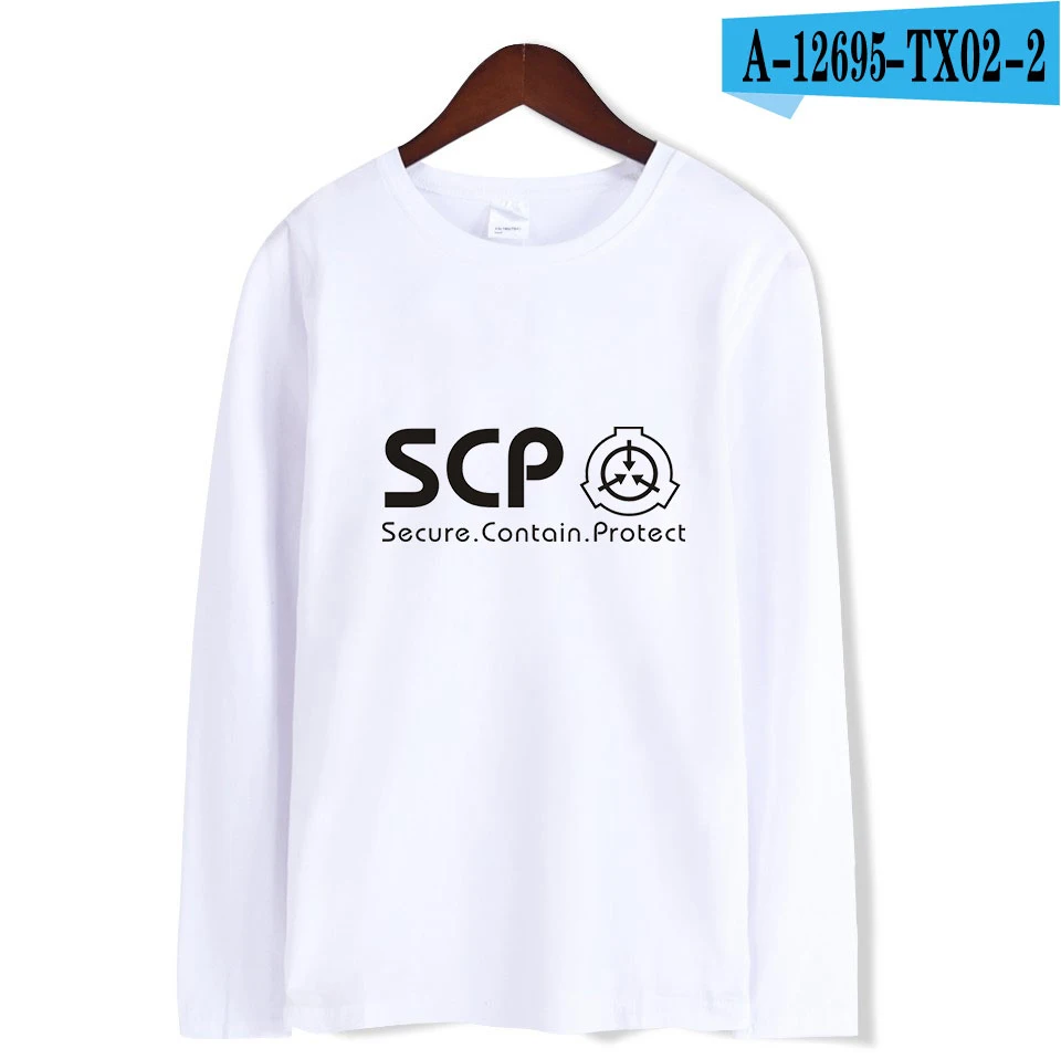 Frdun Scp Foundation футболка с длинным рукавом Kpop Новинка Хлопок Высокое качество Женская/Мужская Повседневная Новая модная Осенняя Футболка Топ тройники - Цвет: WHITE