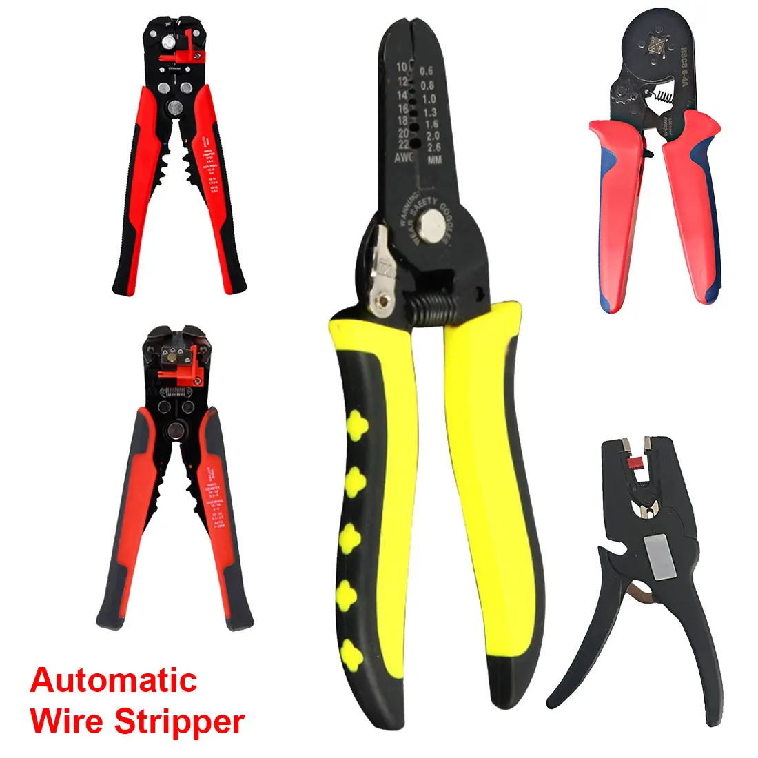 

Crimping Plier Wire Stripper Tool Multifunctional Automatic Stripping Pliers Cable Wire Stripper 0.2-6mm/ 0.25-6mm/ 0.6-2.6mm