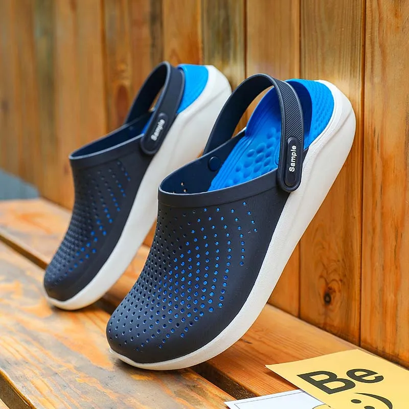 Удобные летние туфли без задника для мужчин и женщин легкая пляжная обувь из ЭВА