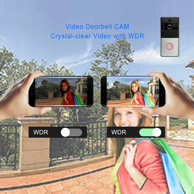 Умный IP видеодомофон 1MP видео дверной звонок wifi батарея камера для квартиры ИК