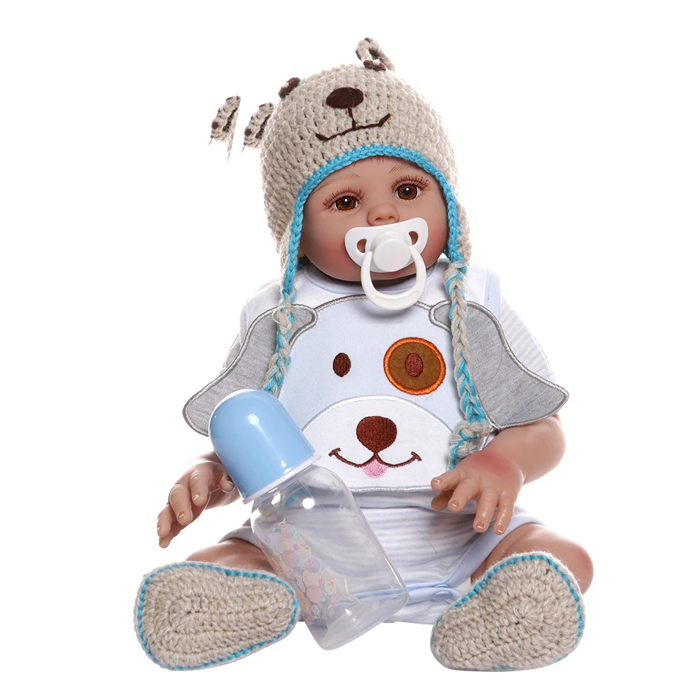 Decdeal Reborn Baby Doll 19 дюймов силиконовый Полный Корпус для малышей сопровождение куклы