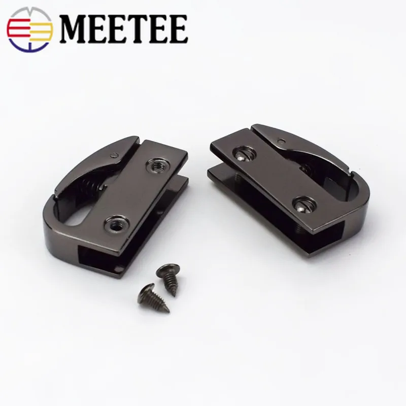 Металлическая сумка Meetee 2/4 комплекта боковая подставка для ремня сумки застежка