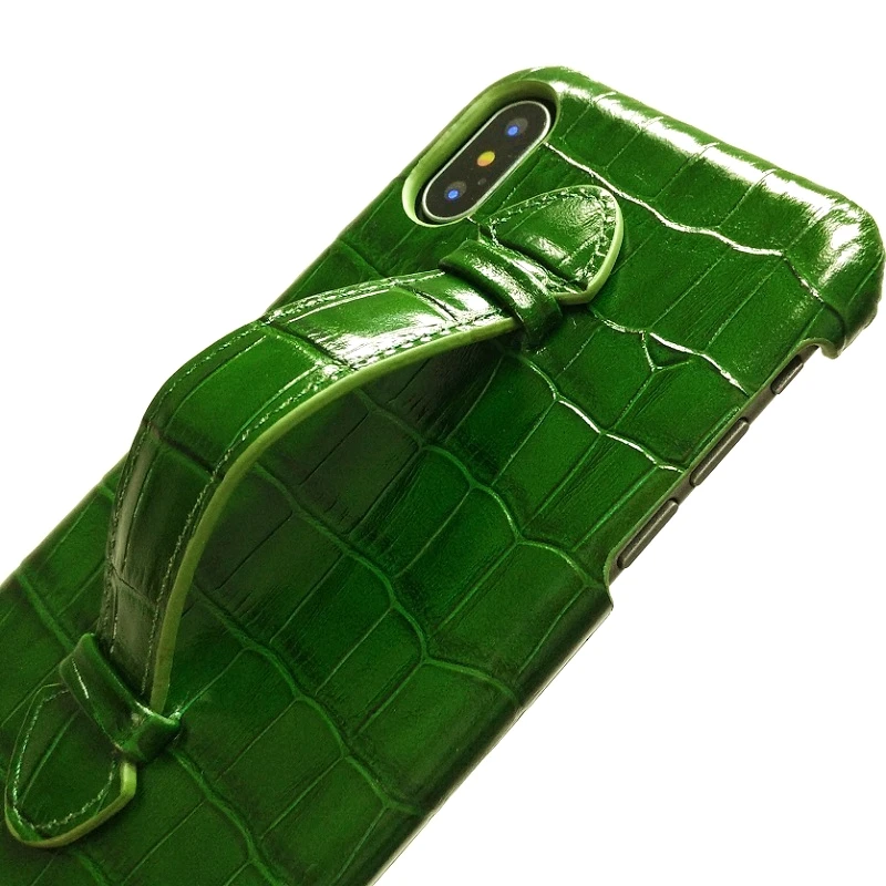 Solque Ультратонкий чехол из натуральной кожи крокодила для iPhone X XS Max 7 8 Plus|Бамперы| |