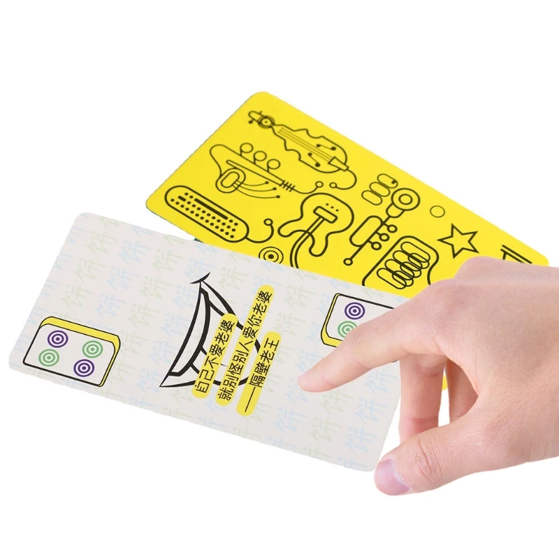 Забавные Стиль маджонг КАРТЫ Настольная игра общежития Спальня Портативный