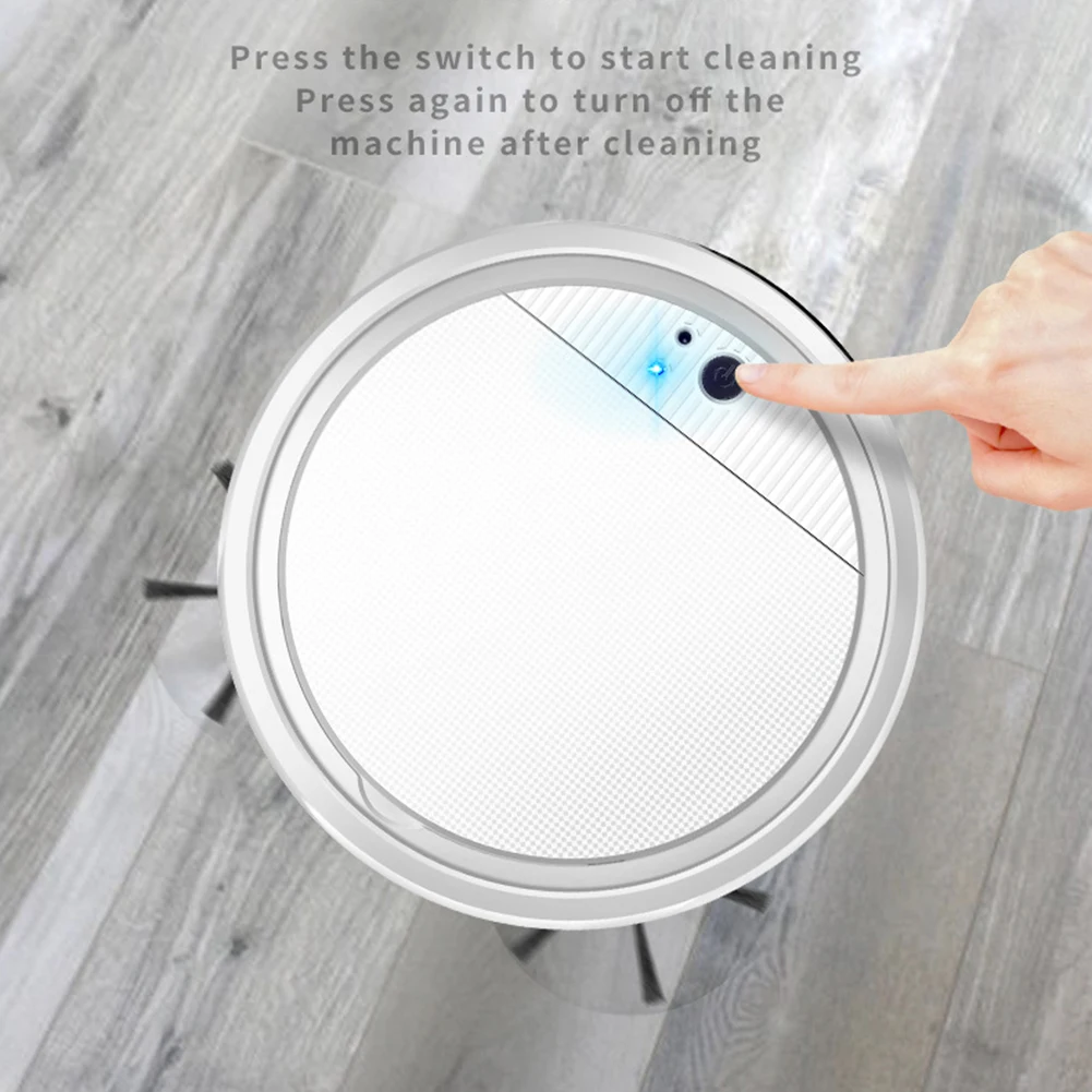 

Smart Vacuum Cleaner Robot USB Strong Suction Low Noise Floors Carpet Cleaning Machine Household Electric Sweeper