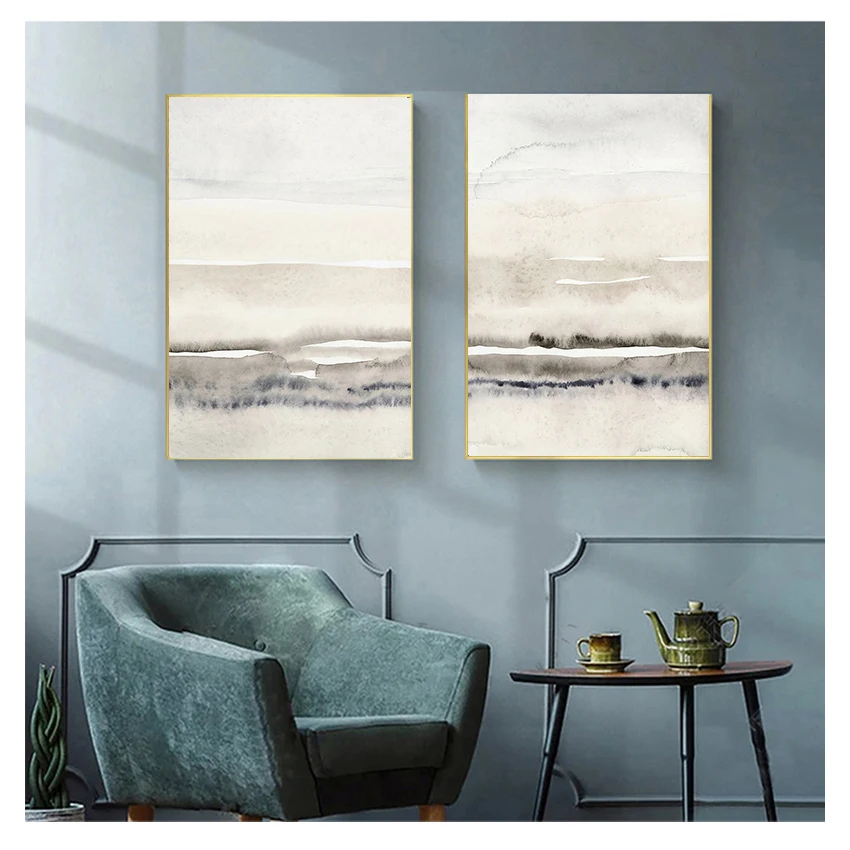 

Абстрактный акварельный принт, современный минималистичный постер, настенные картины в скандинавском стиле, домашний декор для гостиной, К...