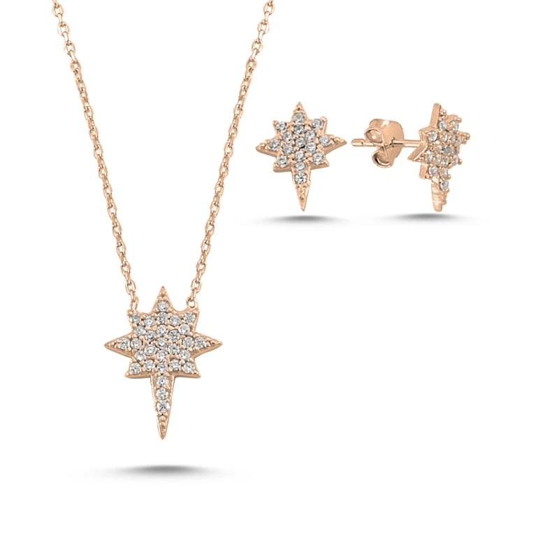 

Серебряный 925 пробы циркониевый фианит North Star Set