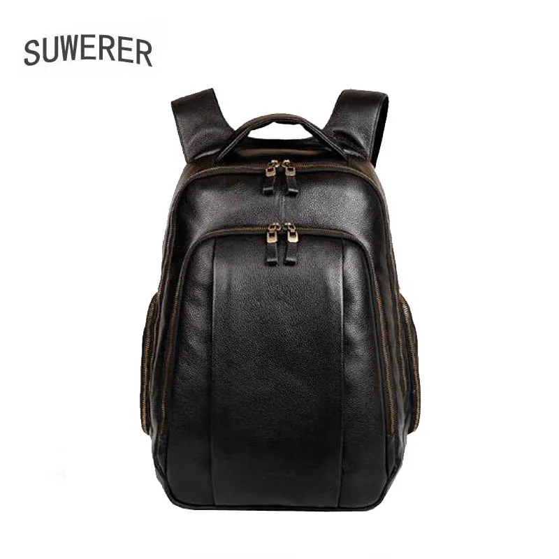 

Рюкзак мужской из натуральной кожи, Модный повседневный ранец для компьютера, Вместительная дорожная сумка