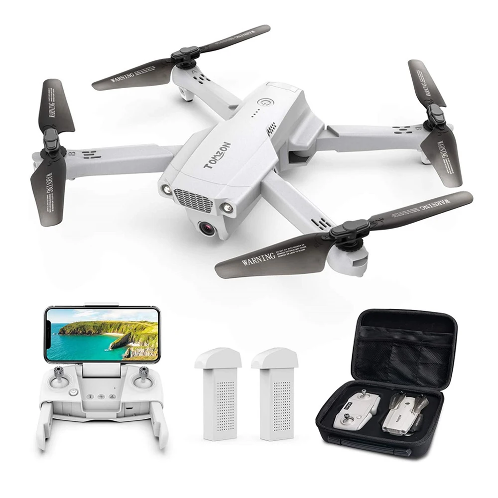 Дрон Tomzon D65 с GPS и камерой 4K UHD для взрослых складной FPV Радиоуправляемый