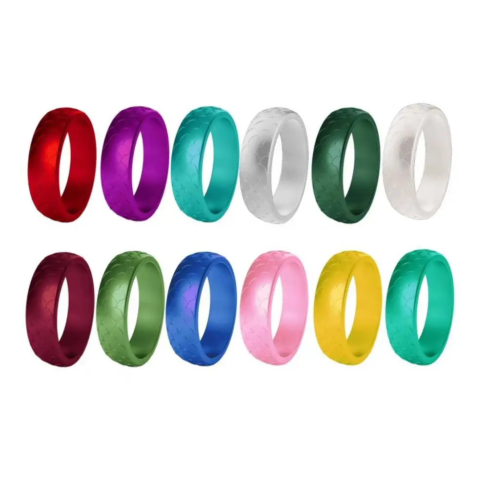 Модное Силиконовое кольцо с рыбками для женщин браслет йоги спорта помолвки