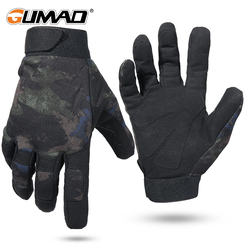 

Summer Men Tactical Gloves Hunting Black Full Finger Glove Army Military Bicycle Mitten Camo Airsoft Hiking Climbing Shooting