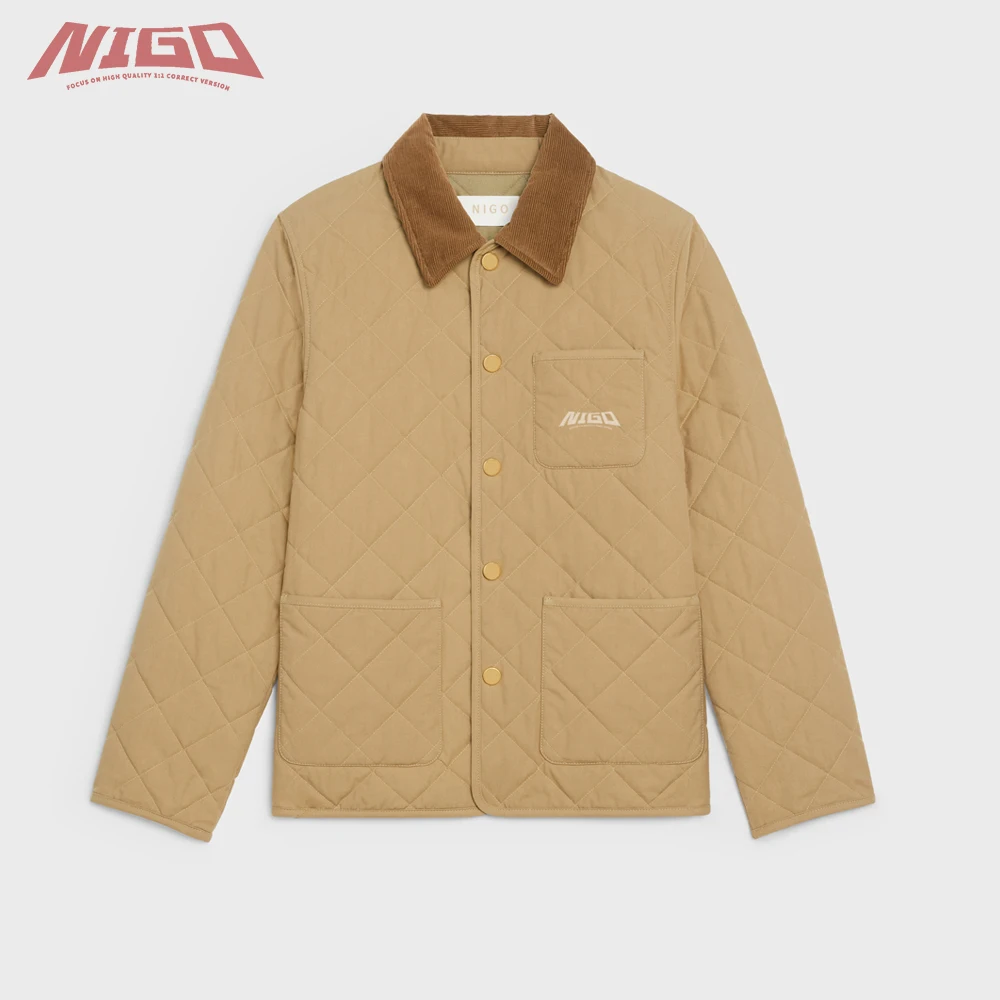 

NIGO Ms 21ss Women's Autumn And Winter Carriage Pattern Embroidered Rhomboid Jacket Coat #nigo56882
