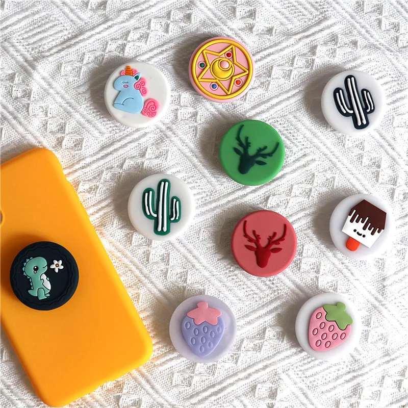 Новый мультяшный круглый силиконовый милый держатель для телефона роскошная