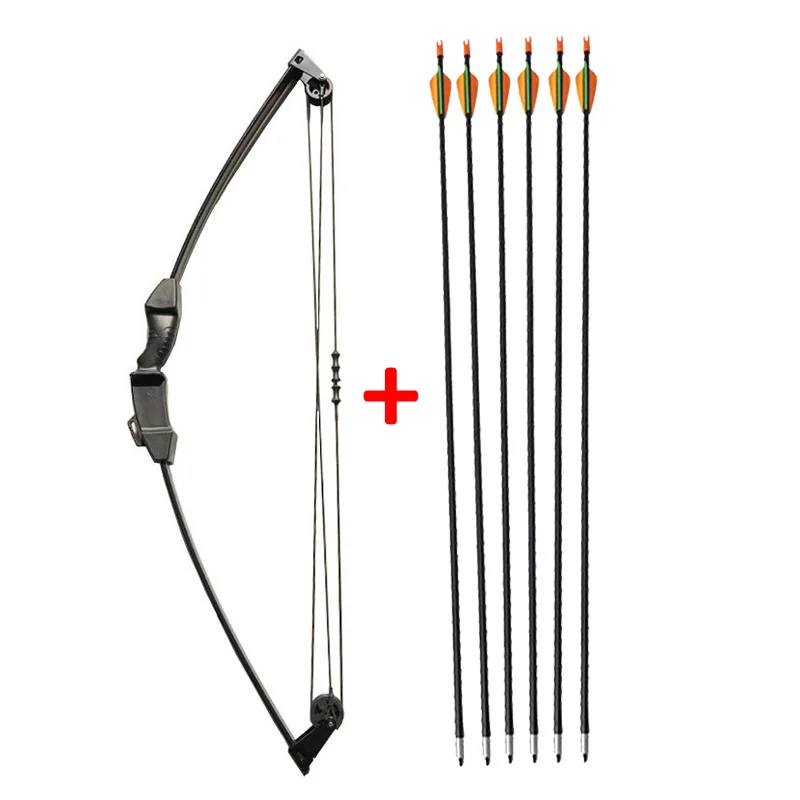 Bow 6pcs Arrow 12lbs стрельба из лука детский блочный лук набор со стрелами из стекловолокна Молодежный детский тренировочный лук стрельба игра подарок для детей - Цвет: Bow 6pcs Arrow