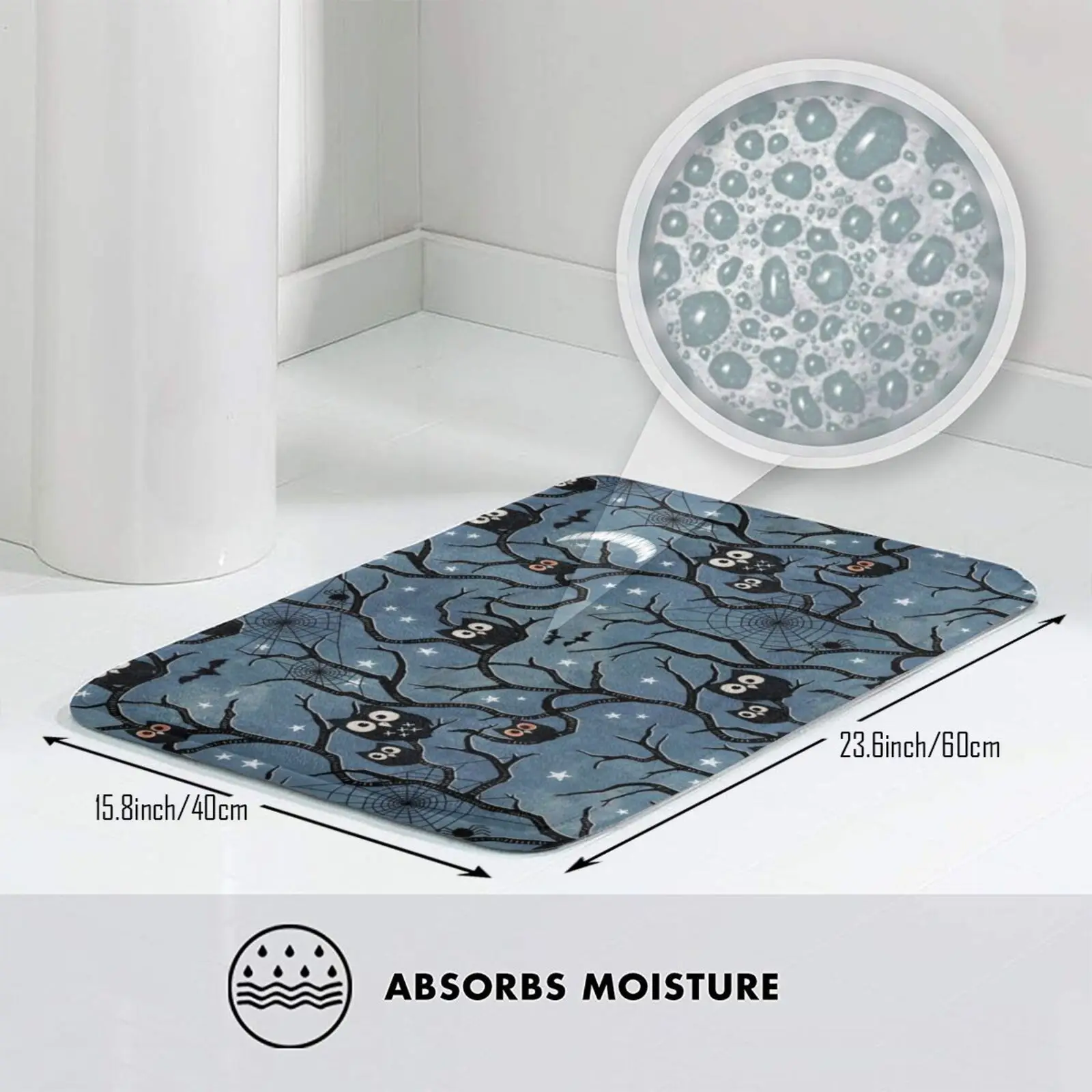 Жуткий лес Совы коврик ковер анти скольжение Спальня входная дверь Adenaj летучие