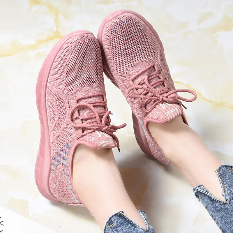 

Spring and Summer New Style Women's Shoes Fashion Sports Shoes Breathable Flying Woven Soft Sole Women's Shoes