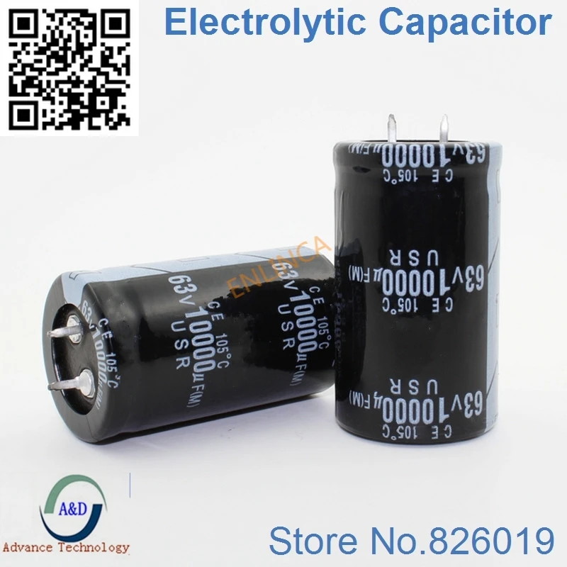 

15pcs/lot 63V 10000UF Radial DIP Aluminum Electrolytic Capacitors size 30*50 10000UF 63V Tolerance 20%