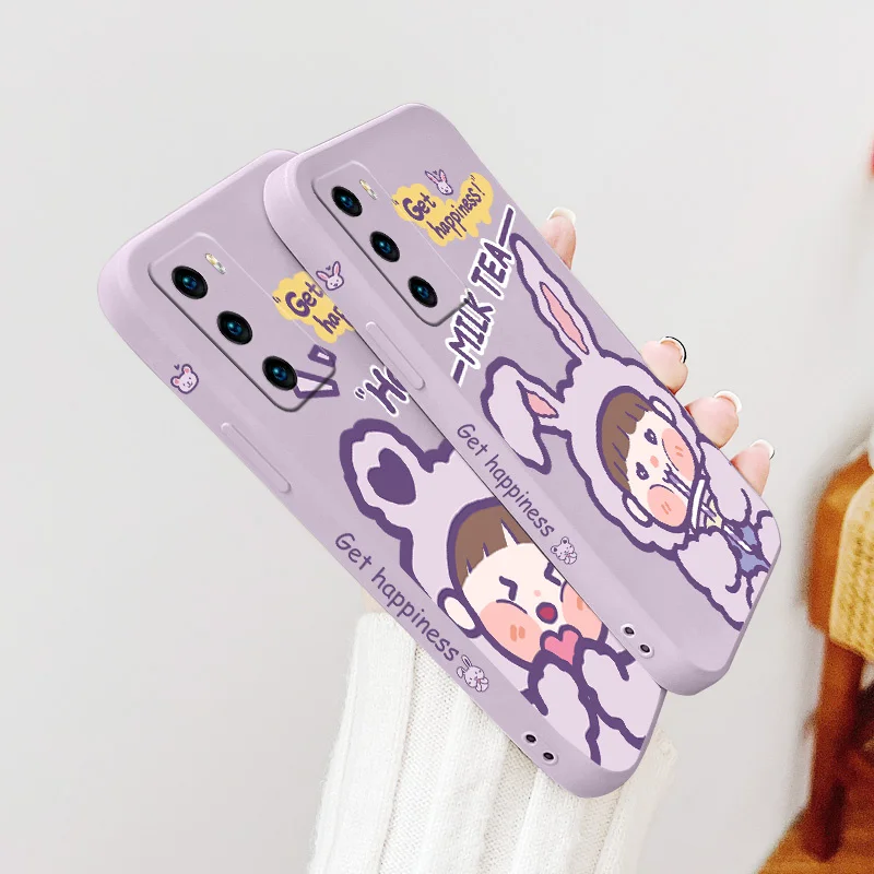 

Duzuimei Girl Phone Case For Huawei P40 P40Lite P30 P20 Mate 40 40Pro 30 20 Pro Lite P Smart 2021 Y7a Liquid Silicone Cover