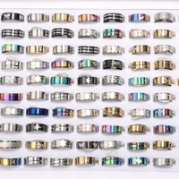 mixmax 100pcs stainless steel rings mens womens fashion jewelry mixed styles ring party gift wholesale bulk lot dropshipping