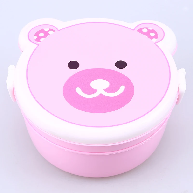 WHISM портативная коробка для бенто Kawaii пластиковый двухслойный Ланч-бокс