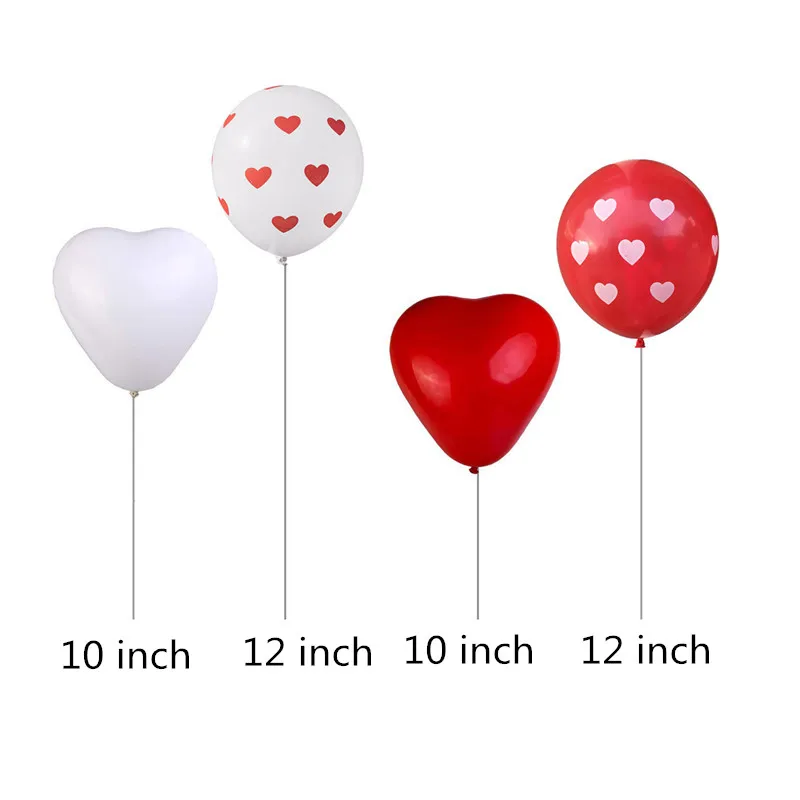 20 шт. декоративные надувные воздушные шары в виде сердца|Воздушные и аксессуары| |