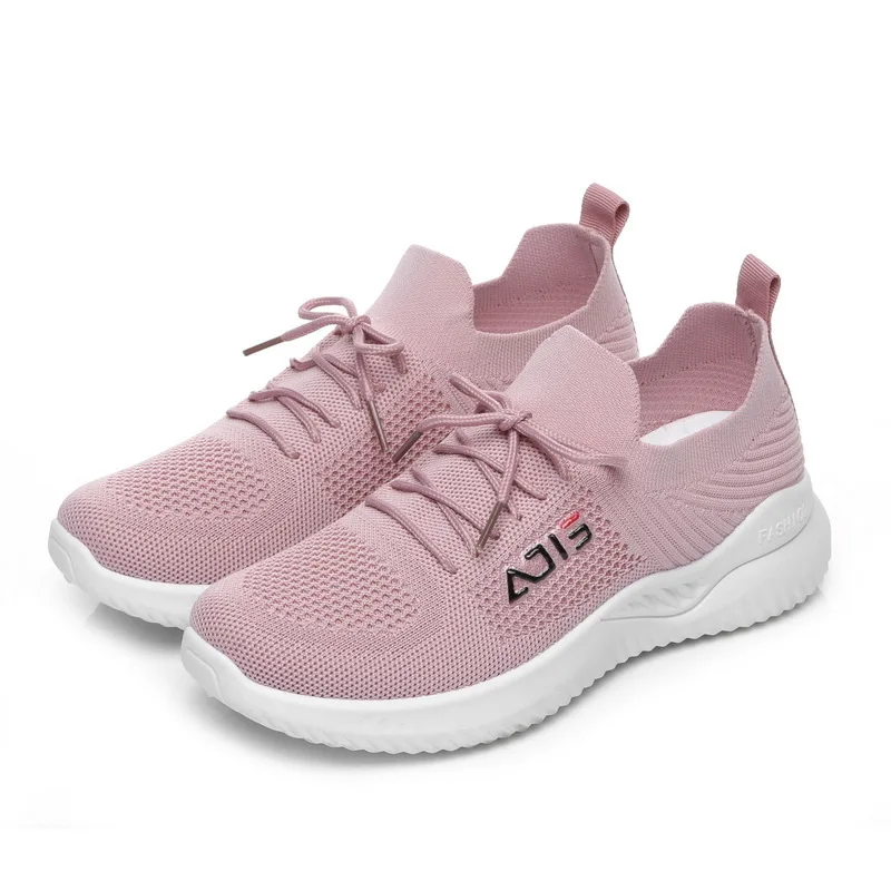 

Women Casual Shoes soft sole Breathable Walking Mesh Flat Shoes Sneakers Women 2021 Vulcanized Shoes White Female Footwear