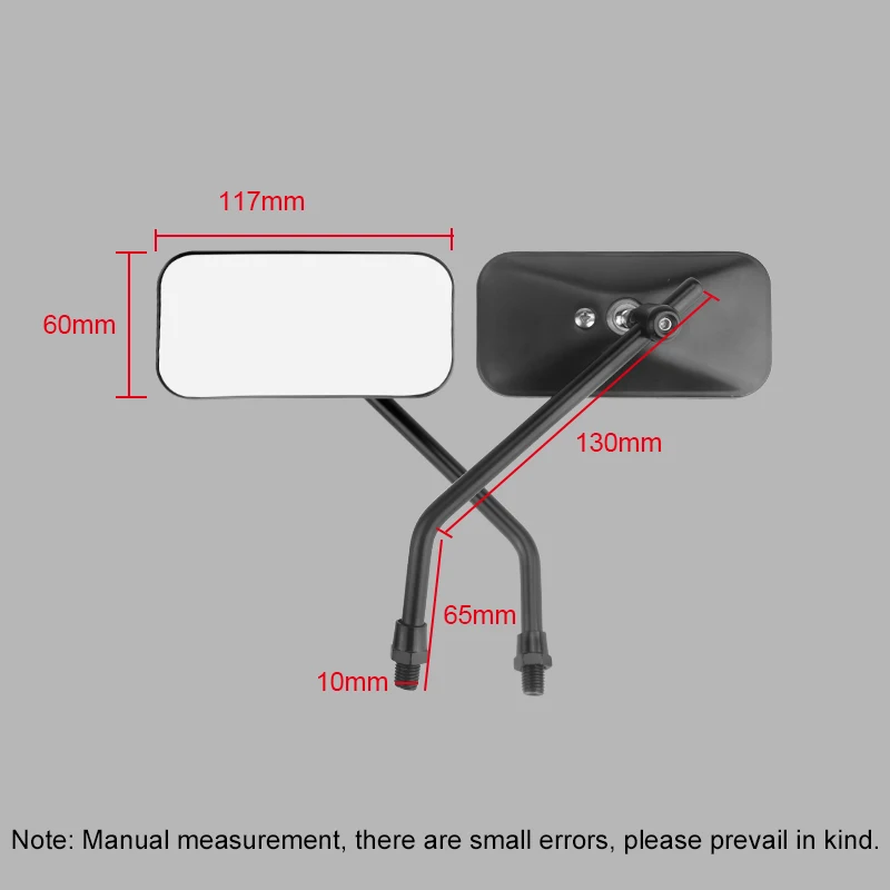 Мотоциклетное боковое зеркало заднего вида с винтами 10 мм универсальное