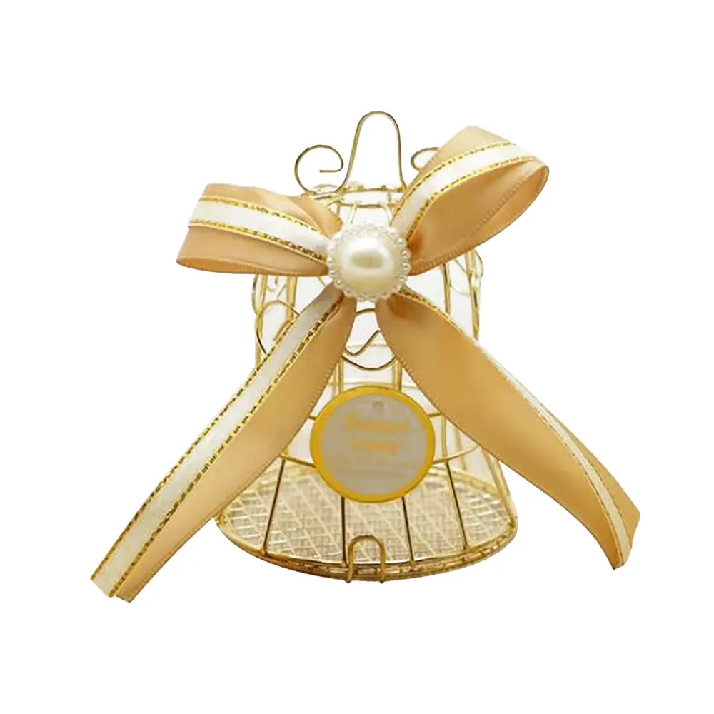 Винтажная мини-коробка для сладостей в виде птичьей клетки шоколадная