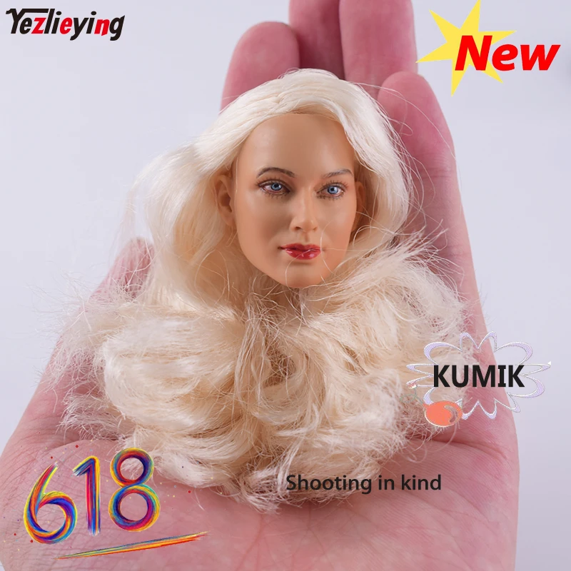 1/6 весы для женской головы лепка резьба по серебристым волосам KUMIK 16 23A подходит 12