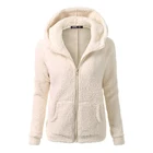 Женское меховое пальто, теплая однотонная куртка с капюшоном на молнии, на осень и зиму