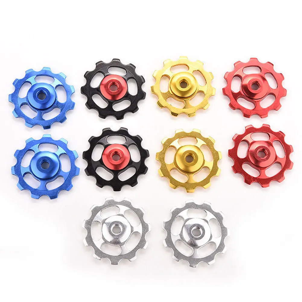 

1 Pcs 11T Jockey Wheel Derailleur Pulley Aluminum Bicycle Rear Derailleur Pulley Guide Wheel for Bike Rear Derailleur Gold
