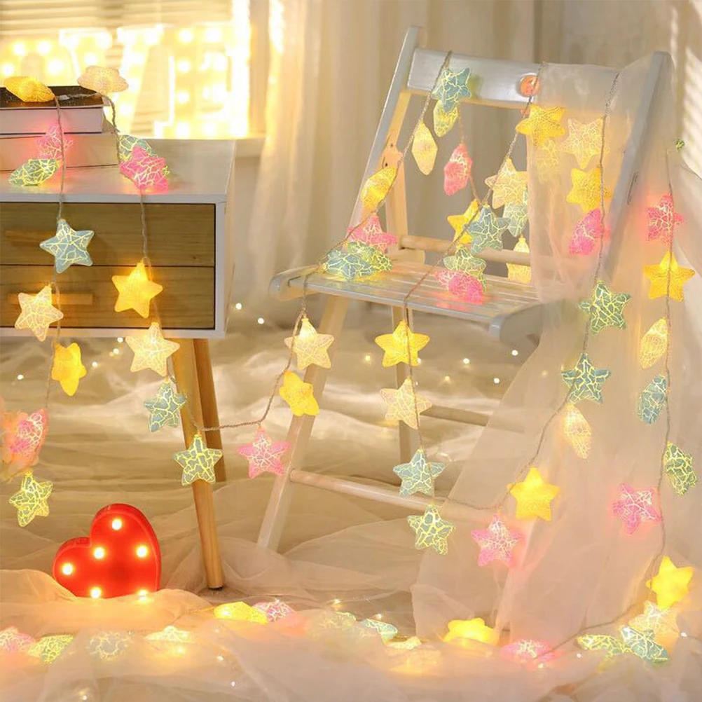 

3M 20 LED Christmas Lights Star Curtain String Light Fairy Light Outdoor Indoor Garland Party Wedding Holiday Decorate INS style