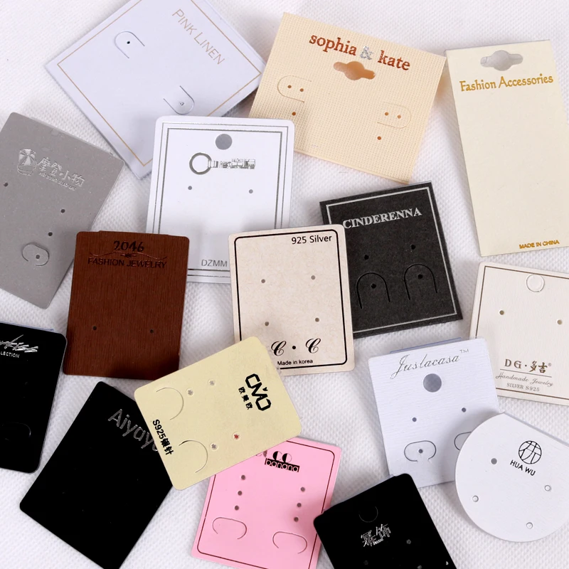 

DIY Custom Paper Cards Earring Bracelet Jewelry Accessory Package Ear Studs Display Gift Cardboard Hair Bands Handmade Cards