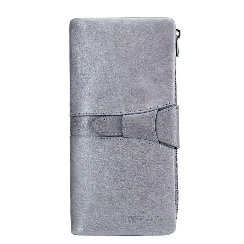 Женский клатч из натуральной кожи кошелек и женский портмоне с зажимом для