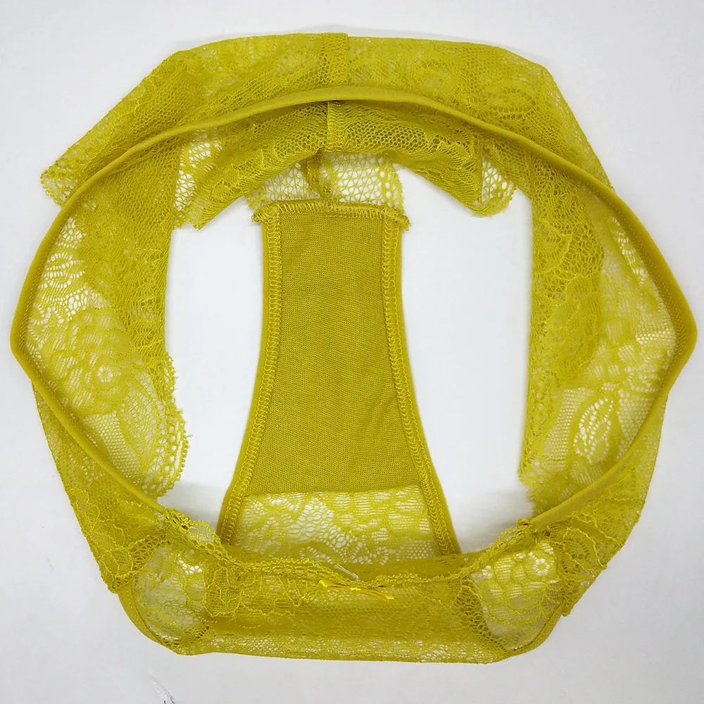 Стринги женские кружевные с Т-образной спинкой 3 шт./комплект #9419 | Женская одежда