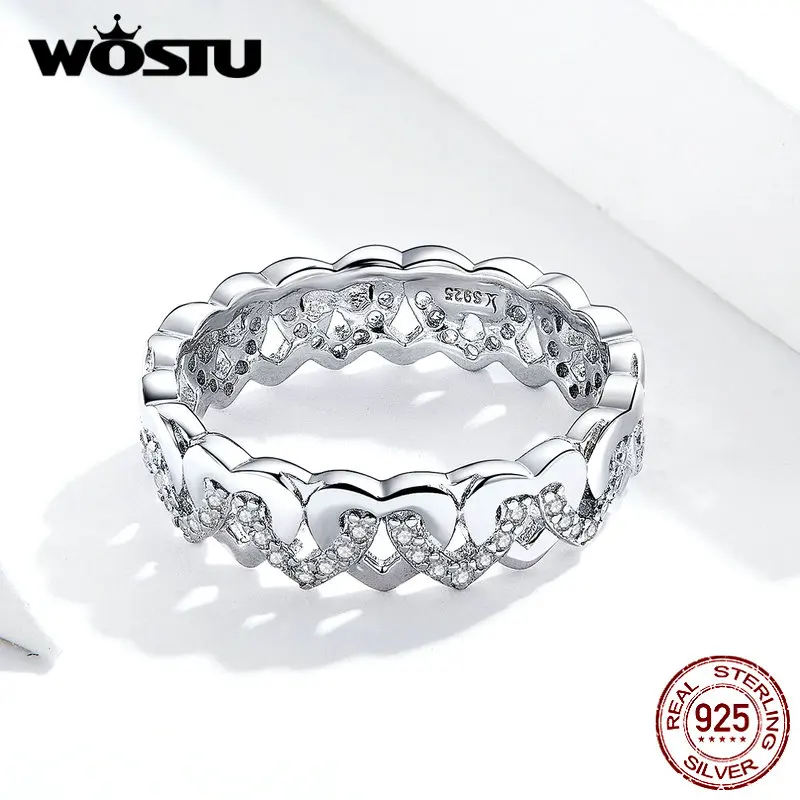 Оригинальные Серебряные кольца в стиле ретро с прозрачными фианитами | Украшения