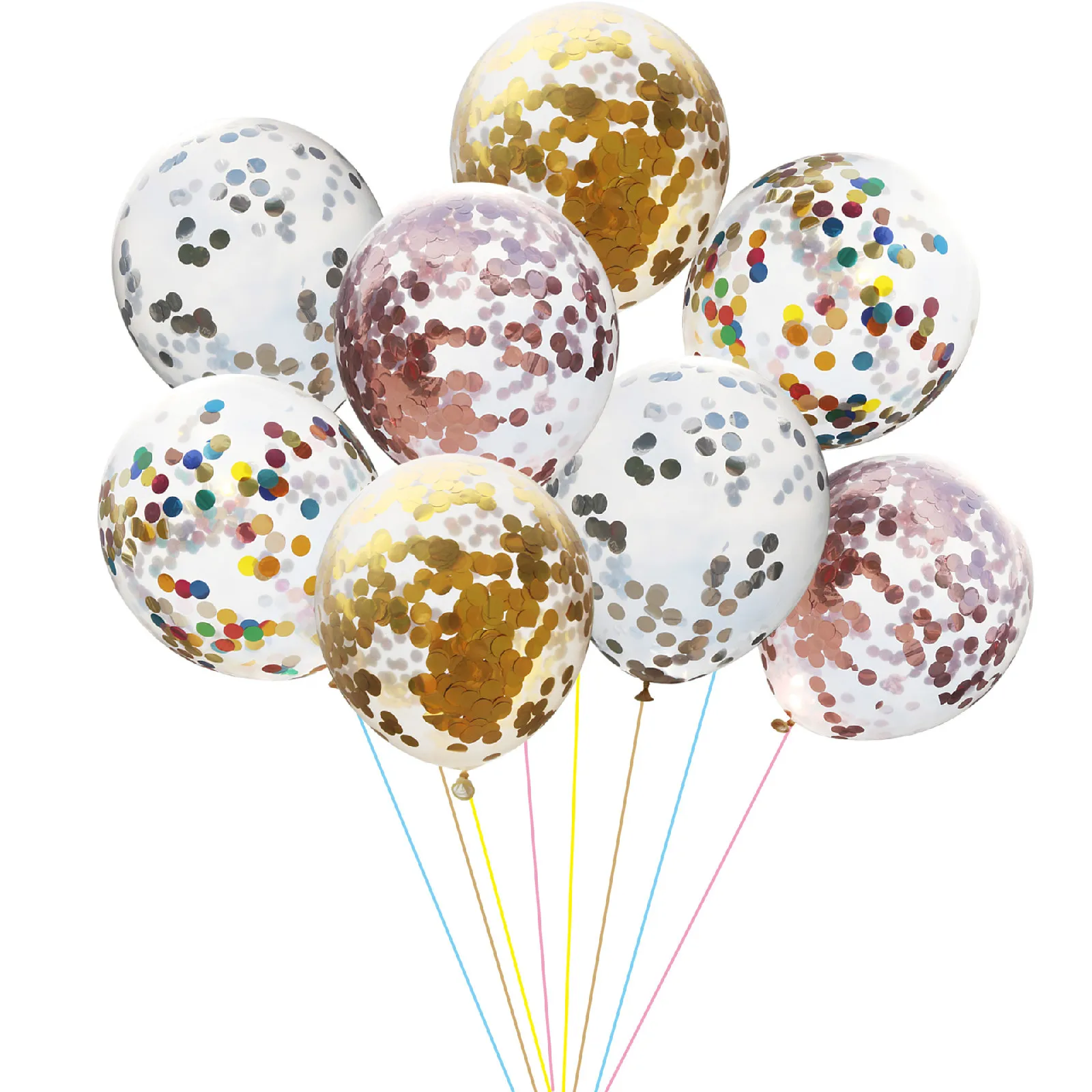 Золотые конфетти из фольги прозрачные воздушные шары латексные вечерние